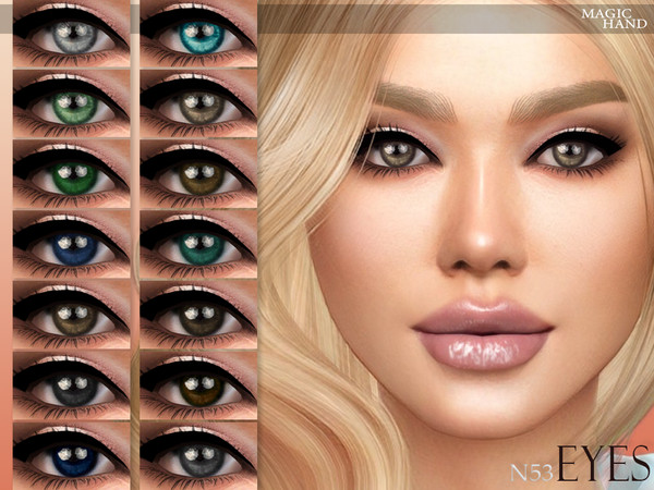 Sims 4 — Eyes N53 by MagicHand — Realistic eyes for males and females in 18 colors - HQ compatible. Preview - CAS