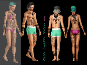 Sims 3 — Little Buddha Tatto af by Dindirlel — * Available as a complete and separate design (legs, arms and upper body)
