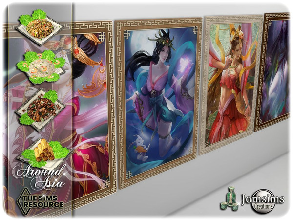 Sims 4 — around Asia big wall paintings by jomsims — around Asia big wall paintings