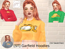 Sims 4 — Garfield Hoodies (MESH NEEDED) by SugaredTerror — Garfield, Jon, Lasagna & Friends!