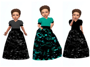 Sims 4 — ErinAOK Toddler Dress 0702 2 by ErinAOK — Toddler Formal/Party Dress 9 Swatches