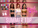 Sims 4 — Summer Top [Aurelle Simz] by Aurelle_Simz — Age: Teen to Elder Gender: Female Swatches: 14 ! Base Game Available