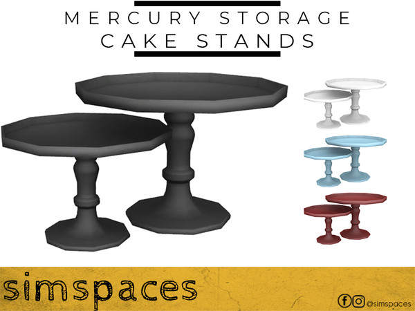 Sims 4 — Mercury Storage - cake stands by simspaces — Part of the Mercury Storage set: a set of cake stands that look