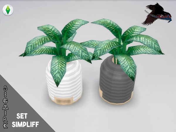 Sims 4 — Simpliff Houseplant by Sigmirk — A simple houseplant decorative. > 2 Colors Build Mode > Category:
