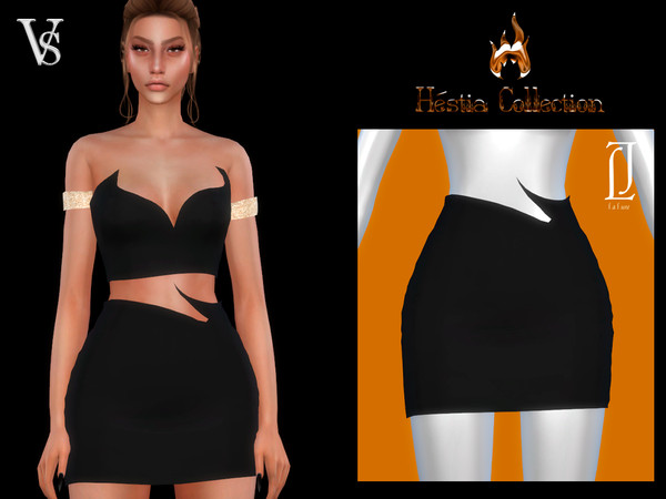 Sims 4 — Skirt III - Hestia Collection by Viy_Sims — Hot July Collection - beautiful skirt of fire New Mesh!! Unic Color