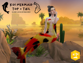 Sims 4 — Koi Fish Mermaid Tail  by simmingwithboba — **ISLAND LIVING Expansion Pack is required for this CC to work! 6