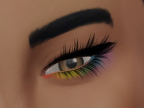 Sims 4 — Rainbow eyeshadow V1 by BistrosBlade — 1 swatch All Occult All Outfit Choices Teen / Elder Male / Female 