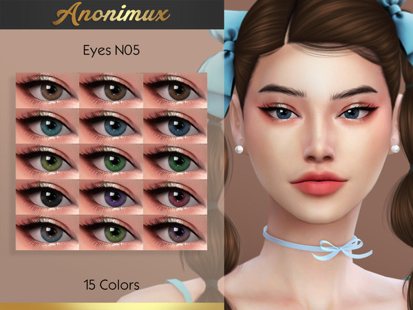 Sims 4 — Eyes N05 by Anonimux_Simmer — - 15 Colors - BGC - Face paint category - All ages - All genders - Thanks to all