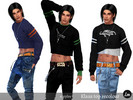 Sims 4 — Klaus top recolour (mesh needed) by Lucy_Muni — Rib knitted cropped sweater in 6 styles 