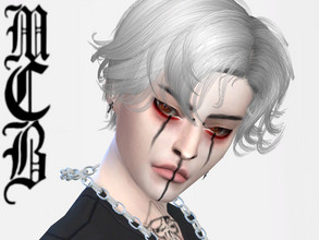 Sims 4 — Stripes Face Makeup by MaruChanBe2 — Cool stripes for your alt sims <3 In blush section.