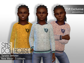 Sims 4 — Sims Dollhouse - Tyrone Sweater by SimsDollhouse — Jersey sweater for kids - New mesh - 5 colours - HQ