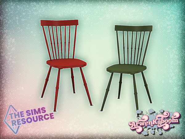 Sims 4 — Elewelds - Dining Chair by ArwenKaboom — Base game dining chair in 6 recolors. You can find all objects by