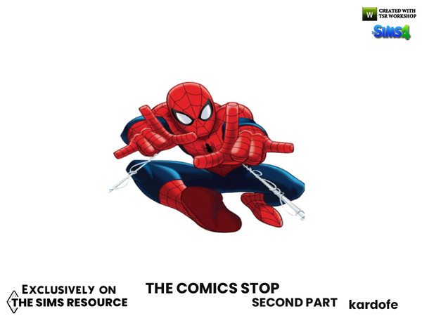 Sims 4 — The Comics Stop_Decorative vinyl 2 by kardofe — Decorative vinyl of spiderman 
