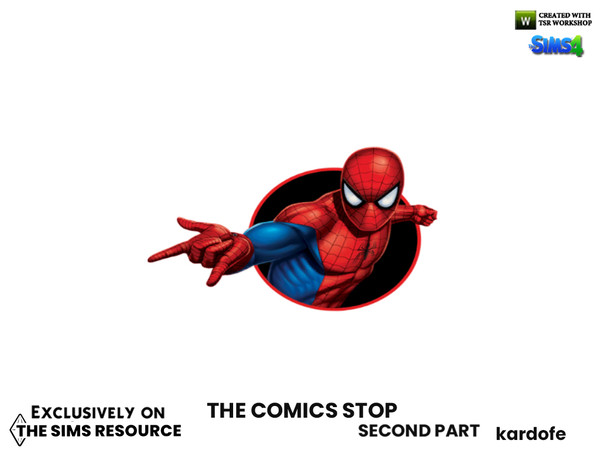Sims 4 — The Comics Stop_Decorative vinyl by kardofe — Spiderman Wall Deco Vinyl 