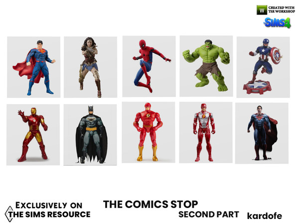 Sims 4 — The Comics Stop_Posters by kardofe — Super Hero Poster in ten different options 