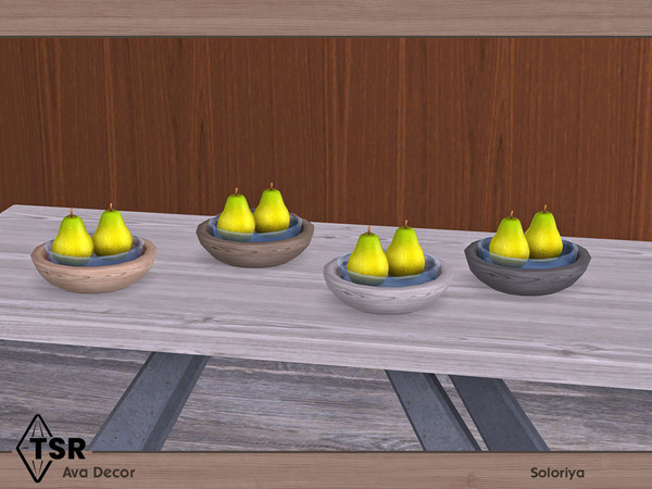 Sims 4 — Ava Decor. Pears by soloriya — Two pears in a vase. Part of Ava Decor set. 4 color variations. Category: