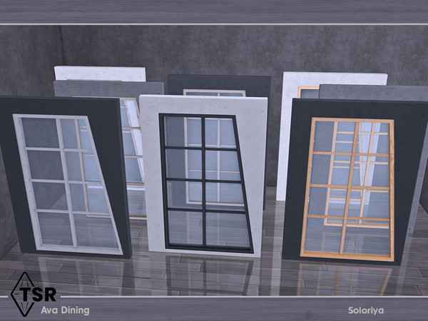 Sims 4 — Ava Dining. Divider by soloriya — Divider with glass. Part of Ava Dining set. 8 color variations. Category: