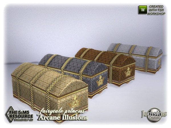 Sims 4 — Arcane Illusions fairytale princess chest deco by jomsims — Arcane Illusions fairytale princess chest deco