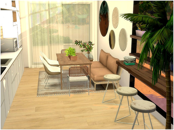 Sims 4 — Kitchen 02 by lotsbymanal — A small modern kitchen with dining table..