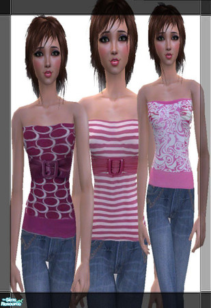 Sims 2 — Pink Set by pretty_baby — 3 different outfits for your sim. with some pink:) no mesh needed. i hope you enjoy!!