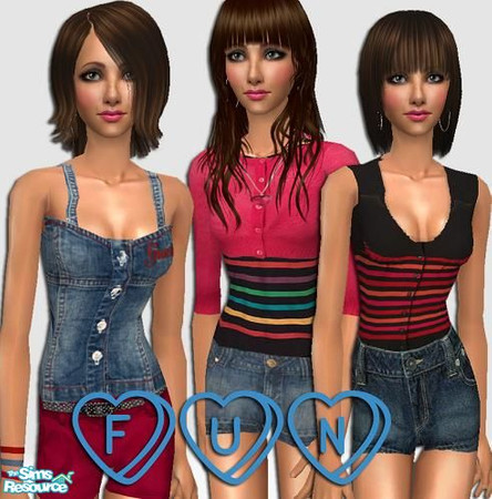 Sims 2 — FuN by pretty_baby — 3 completely different outfits :) no mesh needed/ enjoy!!