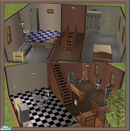Sims 2 — 1 Development Way  by mianatw1 — This home features two floors, two bedrooms, one bathroom and space for one Sim