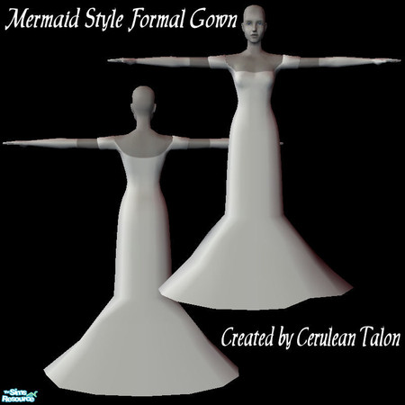 Sims 2 — Winter Holiday Collection - MESH for Winter Gown by Cerulean Talon — Rose-colored, elegant designer gown made