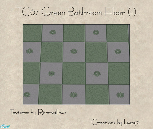 Sims 2 — TC67 Green Bathroom Set -  Green Bathroom Floor(1) by luvmy7 — A very nice floor tile recolored to match my TC67
