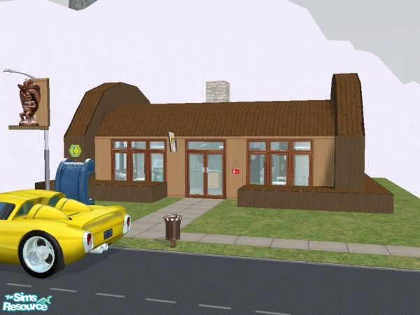 Sims 2 — krusty krab by ptwob — you might vint an open space above the side windows and above the dores and windows on