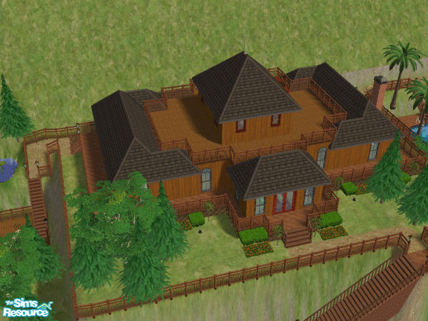 Sims 2 — Hissem Lodge by deathstalker55 — Hissem Lodge is a small cabin in the mountains. It has 1 bed, 1 bath, but room