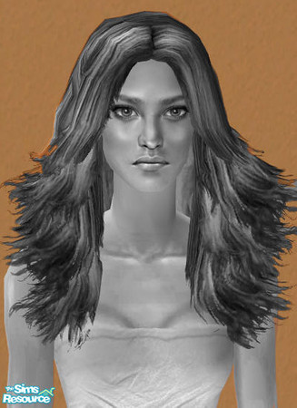 Sims 2 — Gold Digger - New Mesh by ChazDesigns — Based on Eva Longoria's red carpet styles. A wild hair style with a