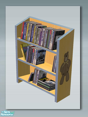 Sims 2 — Teddy Say's Bed - Bookcase by Shakeshaft — Part of a new Nursery Set for your Sims, set includes 12 new meshes,