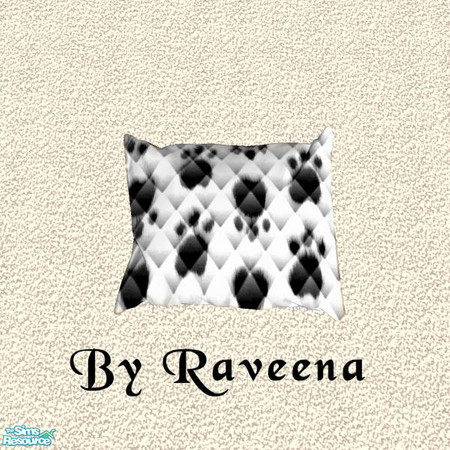 Sims 2 — Quilted Pet Pillow - Paws by Raveena — <strong>UPDATE</strong> Please redownload, both this file and the mesh.