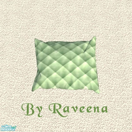 Sims 2 — Quilted Pet Pillow - Mint by Raveena — <strong>UPDATE</strong> Please redownload, both this file and the mesh.