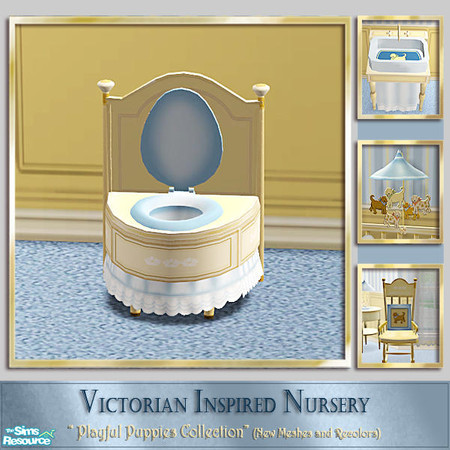 Sims 2 — Playful Puppies Nursery - Potty Chair by Cashcraft — A recolor of my Victorian Inspired Nursery set,
