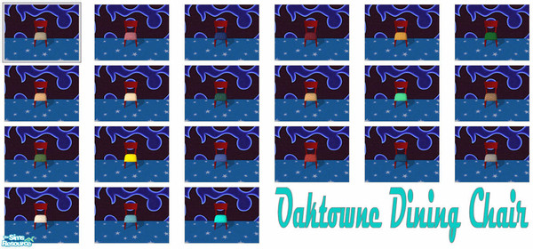 Sims 2 — Oaktowne Dining Chair by dddrake — The club dining chair from the base game