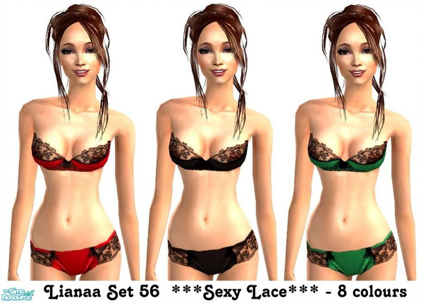 Sims 2 — Set 56 Sexy Lace by Lianaa —  Sexy undies for your simmies! Based on Mesh 050 LianaSims2.