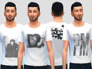 Sims 4 — Post Malone Merch Set by ArcadeSimmer20 — 4 Post Malone Merch style T-Shirts