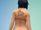 Sims 4 — Bunny Tattoo by hexed — A bunny tattoo for the upper back, stomach, left leg or foot.