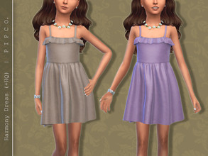 Sims 4 — Bohemian Wedding - Harmony Dress. by Pipco — A ruffled boho dress for children in 25 colors. Base Game