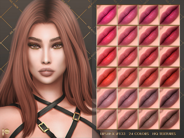 Sims 4 — [PATREON] LIPSTICK #133 by Jul_Haos — - CATEGORY: LIPSTICK - COLORS: 24 - SLIDERS COMPATIBLE - GENDER - FEMALE -