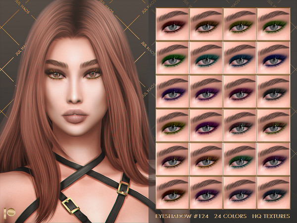 Sims 4 — [PATREON] EYESHADOW #124 by Jul_Haos — - CATEGORY: EYESHADOW - COLORS: 24 - SLIDERS COMPATIBLE - GENDER: FEMALE