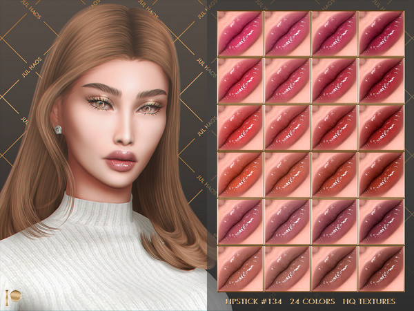 Sims 4 — [PATREON] LIPSTICK #134 by Jul_Haos — - CATEGORY: LIPSTICK - COLORS: 24 - SLIDERS COMPATIBLE - GENDER - FEMALE -