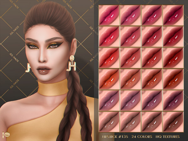 Sims 4 — [PATREON] LIPSTICK #135 by Jul_Haos — - CATEGORY: LIPSTICK - COLORS: 24 - SLIDERS COMPATIBLE - GENDER - FEMALE -