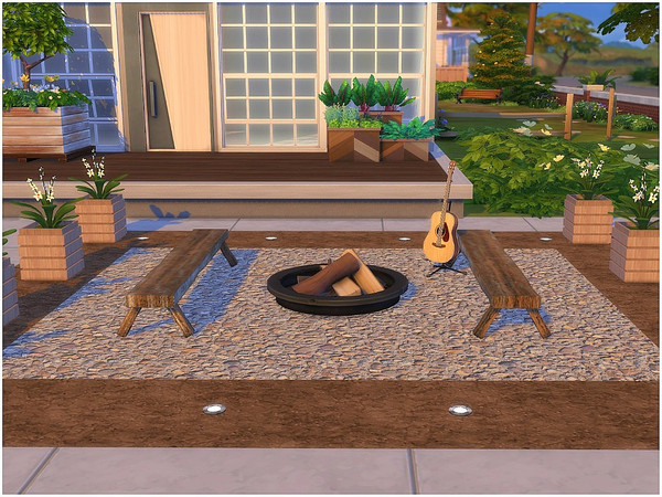 Sims 4 — Campfire by lotsbymanal — A small space to enjoy the outdoor..