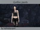 Sims 4 — Gothic pants by Kah_Kah_pop_art — Gothic pants by kahkahpopartsims