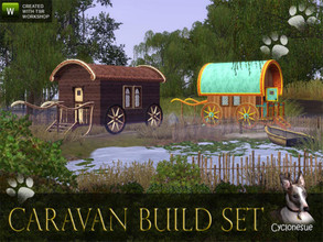 Sims 3 — Build your own playable Travellers Wagons by Cyclonesue — Build your own ornate Travellers caravans with this