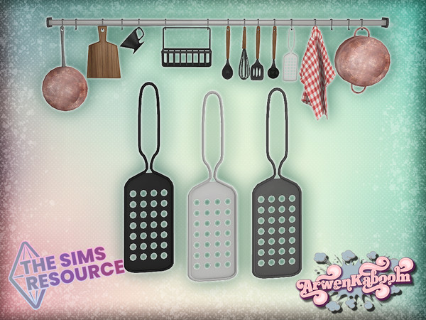 Sims 4 — Elewelds - Grater by ArwenKaboom — Base game grater in 3 recolors. You can find all objects by searching