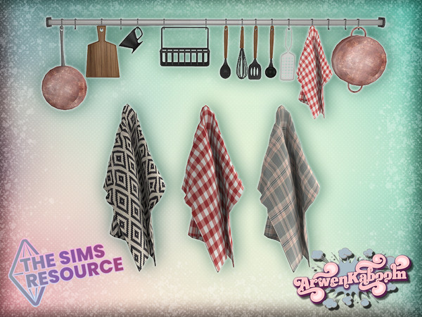Sims 4 — Elewelds - Hanging Cloth by ArwenKaboom — Base game cloth in 3 recolors. You can find all objects by searching