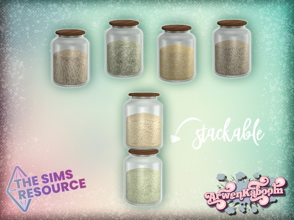 Sims 4 — Elewelds - Food Container Small by ArwenKaboom — Base game small glass containers in 9 recolors. You can find